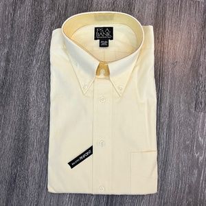 NWT Jos. A. Bank 15.5 Yellow Long Sleeve Button Down